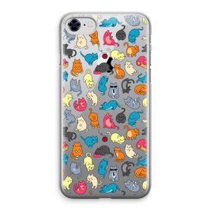 Kleurrijke katten: iPhone 8 Transparant Hoesje