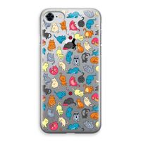Kleurrijke katten: iPhone 8 Transparant Hoesje