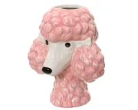 Vaas Poedel Roze 20,5cm