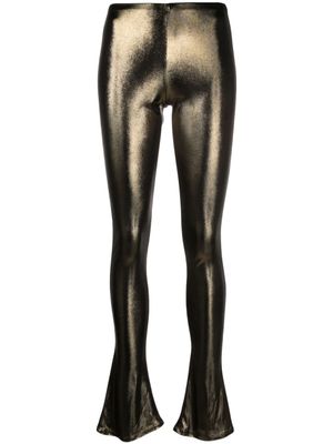 Blumarine legging à fini métallisé - Or