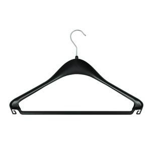 Kledinghanger - 25x - zwart - kunststof - kledinghaak - kleding ophangen - kleerhangers