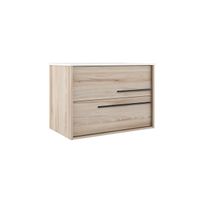 Adema Prime Essential Wastafelonderkast - 99.5x55x45.5cm - 2 lades - Standaard greep - MDF - beech (hout) AQUA_100_Aliso - thumbnail