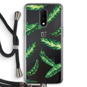 Lange bladeren: OnePlus 7 Transparant Hoesje met koord