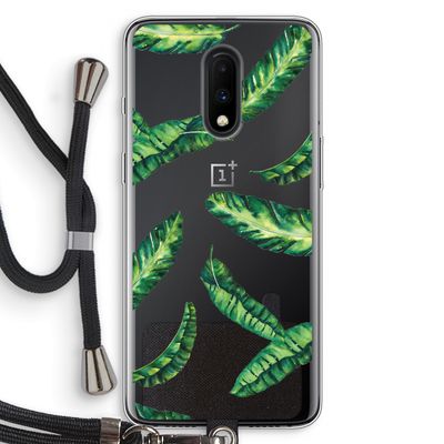 Lange bladeren: OnePlus 7 Transparant Hoesje met koord