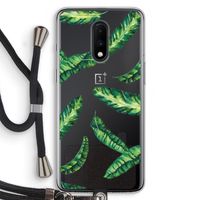 Lange bladeren: OnePlus 7 Transparant Hoesje met koord