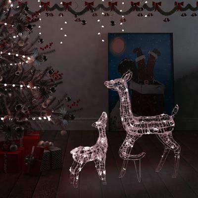 VidaXL Kerstversiering rendierfamilie 160 led&apos;s warmwit acryl