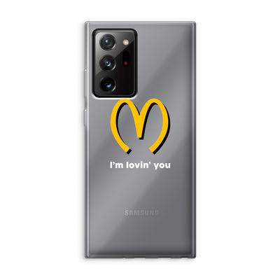 I'm lovin' you: Samsung Galaxy Note 20 Ultra / Note 20 Ultra 5G Transparant Hoesje