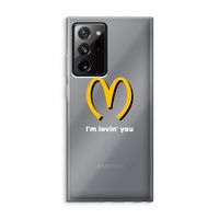 I'm lovin' you: Samsung Galaxy Note 20 Ultra / Note 20 Ultra 5G Transparant Hoesje