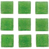 Glorex mozaiek steentjes/tegeltjes - vierkant - 280x stuks - groen - 1 x 1 cm