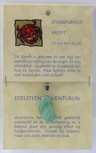 Sterrenbeeldsteen hanger kreeft