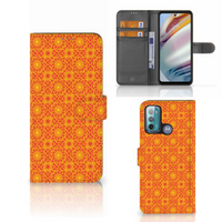 Motorola Moto G60 Telefoon Hoesje Batik Oranje