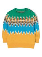 Stella McCartney Kids pull en maille Fair Isle - Vert