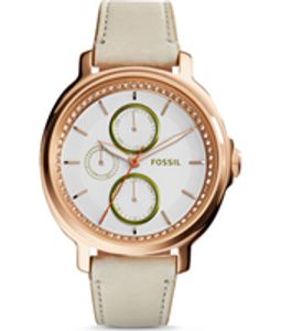 Horlogeband Fossil ES3930 Leder Beige 18mm