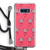 Flamingo: Samsung Galaxy S10e Transparant Hoesje met koord