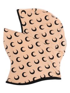 Marine Serre All Over Moon-print balaclava - Tons neutres