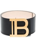 Balmain ceinture large à plaque logo - Noir