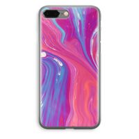 Paarse stroom: iPhone 8 Plus Transparant Hoesje