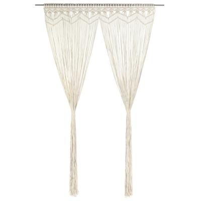 VidaXL Gordijn macramé 140x240 cm katoen