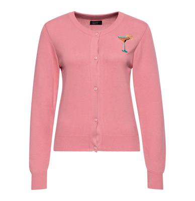 Queen Kerosin Citrus Cocktail Cardigan Pink-3XL