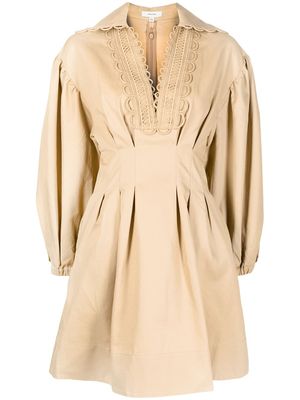 Oroton robe courte cintrée - Marron