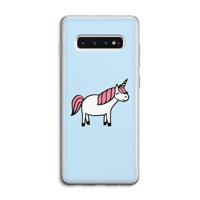 Eenhoorn: Samsung Galaxy S10 4G Transparant Hoesje - thumbnail