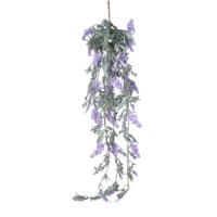 Decoris Lavendel Bloemen slinger - 1x stuks - lichtpaars - kunstplanten - 80 cm