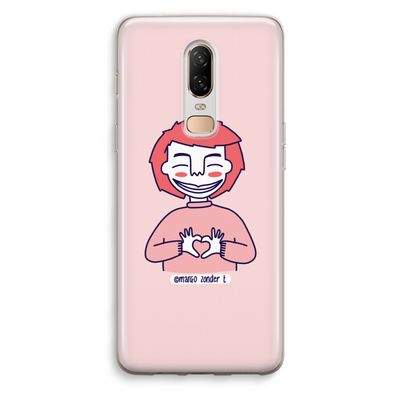 Hartje: OnePlus 6 Transparant Hoesje