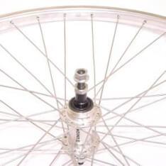 Roland achterwiel 28 vast freewh alu as26 zilver zink spk