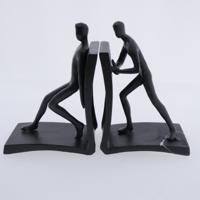 Boekensteun Sculptuur Push Zwart Metaal 23x7x 15,5cm Boekensteun Sculptuur Push Zwart Metaal 23x7x 15,5cm