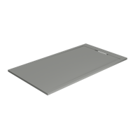 Balmani Andes douchebak 160 x 90 cm solid surface steengrijs mat - thumbnail