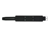 Horlogeband Casio WV-300DE - WV-300LA-1V - IRW-100BJ-1J Onderliggend Leder Zwart 16mm