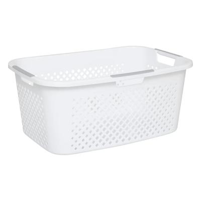 Kunststof wasmand - wit - 40 liter - 58 x 40 x 25 cm - manden voor wasgoed