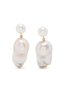 Sophie Bille Brahe boucles d'oreilles pendantes en or jaune - Blanc