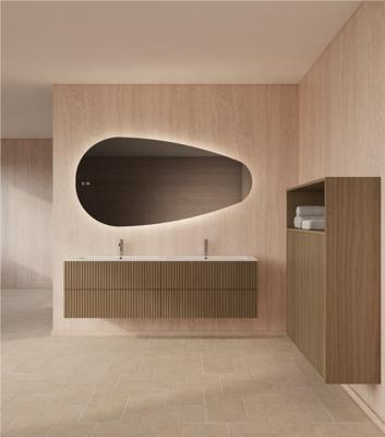 Spiegel Gliss Design Thalia Organisch 160 x 82 cm Incl. Spiegelverwarming en Indirect LED-verlichting Rondom