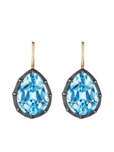 FRED LEIGHTON boucles d'oreilles pendantes Collet en or 18ct