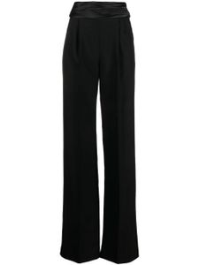 LaQuan Smith pantalon de tailleur en laine à plis - Noir