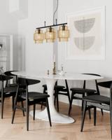 Hanglamp met amber glas en E27 fitting By Rydens Ebbot Bar