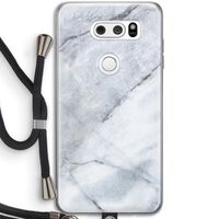 Witte marmer: LG V30 Transparant Hoesje met koord