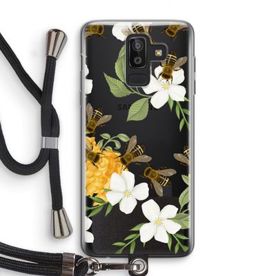 No flowers without bees: Samsung Galaxy J8 (2018) Transparant Hoesje met koord