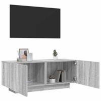 Tv-meubel 100x35x40 cm bewerkt hout grijs sonoma eikenkleurig