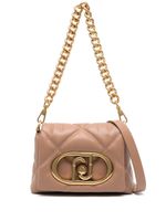 LIU JO logo-plaque quilted crossbody bag - Marron - thumbnail