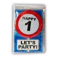 Happy Age Kaart - 1 jaar - Let's Party