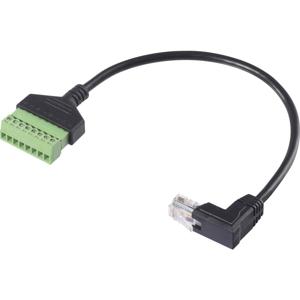 Renkforce RJ45 Netwerk Adapterkabel [1x RJ45-stekker 8p8c - 1x Klemverbinding] 30 cm Zwart