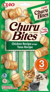 CIAO Churu Bites Chicken Recipe wraps Tuna Kat Snack Kip, Tonijn 10 g