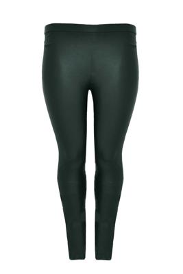 Yoek Leren legging full stretch | Groen | Maat 50