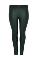 Yoek Leren legging full stretch | Groen | Maat 42
