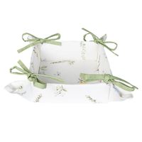 HAES DECO - Broodmand - 35x35x8 cm - 100% Katoen - Happy Florals - thumbnail