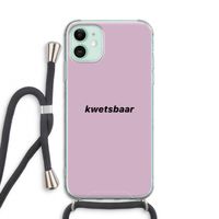 kwetsbaar: iPhone 11 Transparant Hoesje met koord