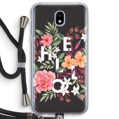 Hello in flowers: Samsung Galaxy J5 (2017) Transparant Hoesje met koord