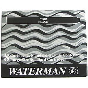 Waterman inktpatronen Standard zwart, pak van 8 stuks